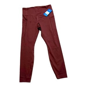 NWT Brooks Running Semi Compression Leggings. Size L Rum Raisin Color (Brown)